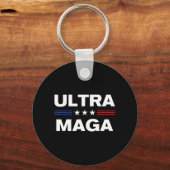 Porte-clés Drapeau des États-Unis Ultra Maga 3 (Recto)