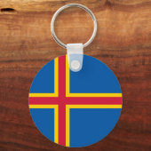 Porte-clés Drapeau des îles Aland (Recto)