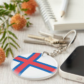 Porte-clés Drapeau des îles Féroé (Devant droit)