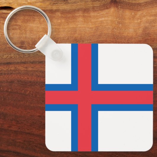 Porte-clés Drapeau des îles Féroé (Recto)