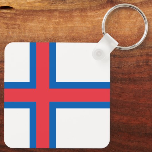 Porte-clés Drapeau des îles Féroé (Verso)