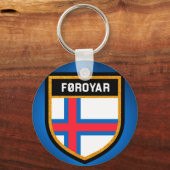 Porte-clés Drapeau des îles Féroé (Recto)