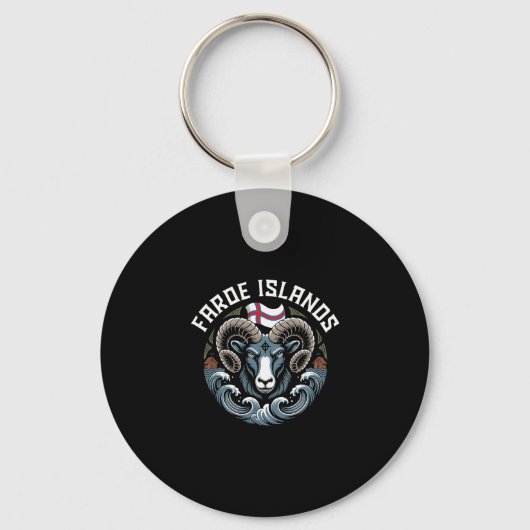Porte-clés Drapeau des îles Féroé Voyage Vacances (Recto)