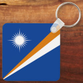 Porte-clés Drapeau des Îles Marshall (Verso)
