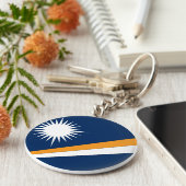 Porte-clés Drapeau des Îles Marshall (Côté)