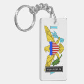 Porte-clés Drapeau des Îles Vierges américaines (Devant gauche)