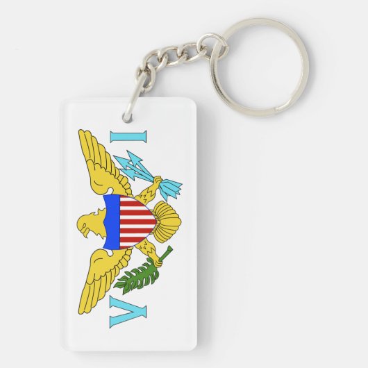 Porte-clés Drapeau des Îles Vierges américaines (Dos)