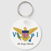 Porte-clés Drapeau des îles Vierges américaines - vacances, p (Verso)