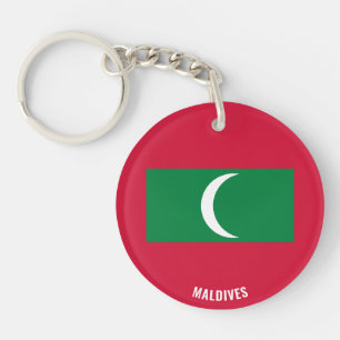 Porte-clés Drapeau des Maldives charmant patriotique