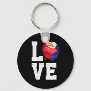 Porte-clés Drapeau des Philippines Fan de foot Amour T Shirt
