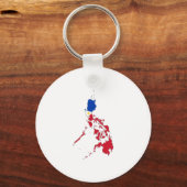 Porte-clés Drapeau des Philippines sur la carte (Verso)