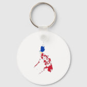 Porte-clés Drapeau des Philippines sur la carte (Verso)