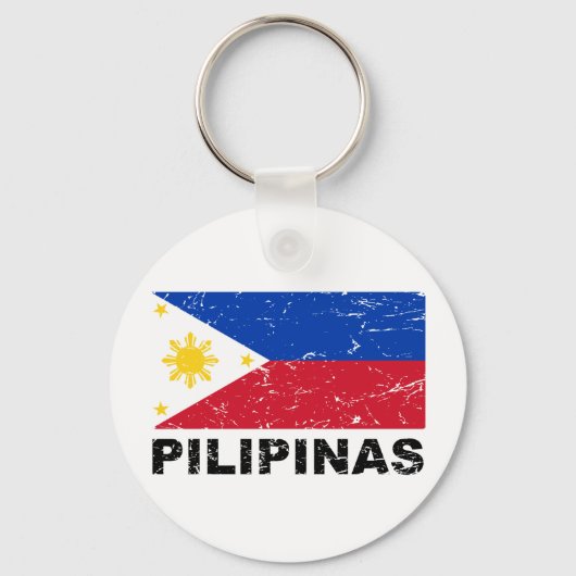 Porte-clés Drapeau des Philippines Vintage (Recto)