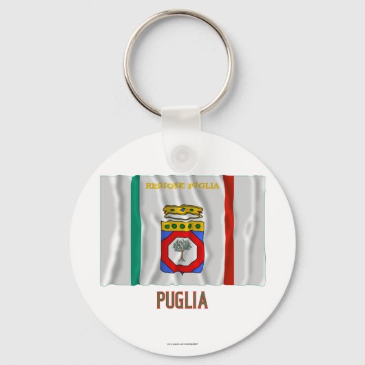 Porte-clés Drapeau des Pouilles avec nom (Recto)