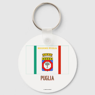 Porte-clés Drapeau des Pouilles avec nom