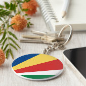 Porte-clés Drapeau des Seychelles (Côté)