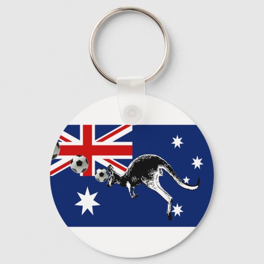 Porte-clés drapeau des socceros d'Australie cadeaux (Recto)