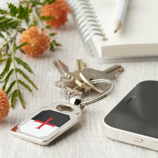 Porte-clés Drapeau des Templiers (Côté )