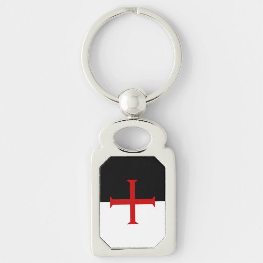 Porte-clés Drapeau des Templiers (Devant)