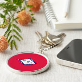 Porte-clés Drapeau d'État Arkansas (Côté)