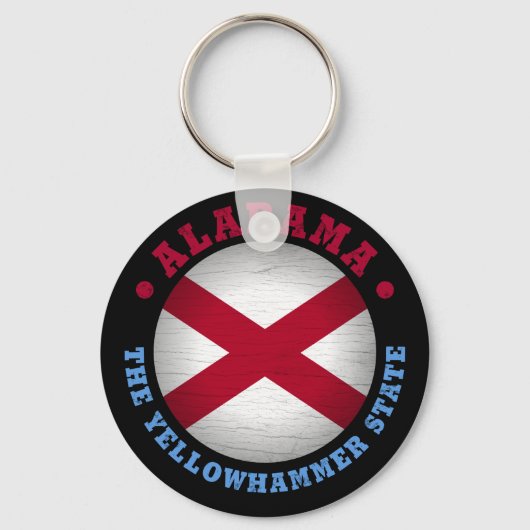 PORTE-CLÉS DRAPEAU D'ÉTAT D'ALABAMA (Recto)