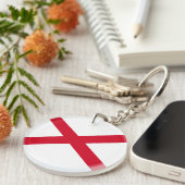 Porte-clés Drapeau d'État de l'Alabama (Devant droit)