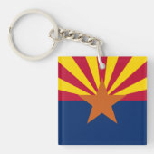 Porte-clés Drapeau d'État de l'Arizona (Devant)