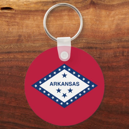 Porte-clés Drapeau d'État de l'Arkansas (Verso)