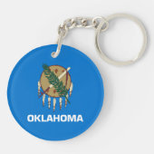 Porte-clés Drapeau d'État de l'Oklahoma (Dos)