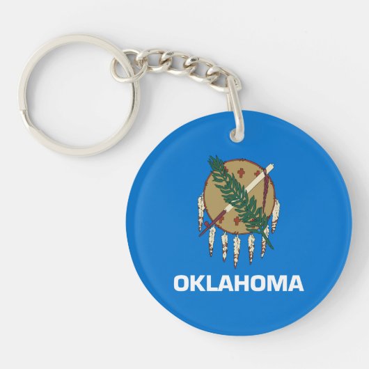Porte-clés Drapeau d'État de l'Oklahoma (Devant)