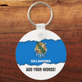 Porte-clés Drapeau d'État de l'Oklahoma (Recto)