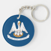 Porte-clés Drapeau d'État de Louisiane (Dos)