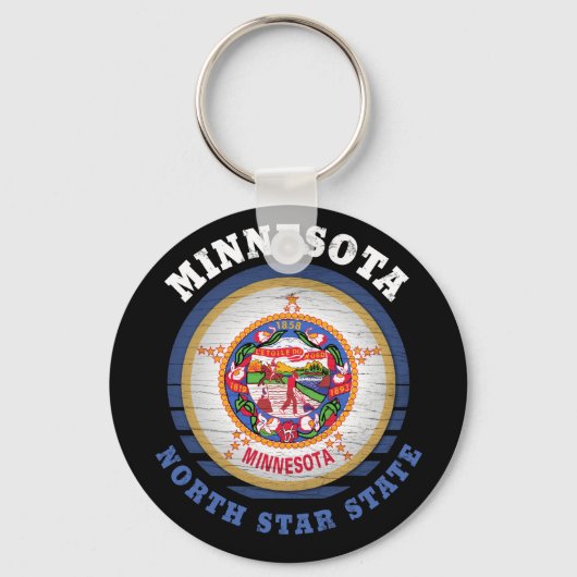 PORTE-CLÉS DRAPEAU D'ÉTAT DE MINNESOTA NORTH STAR (Recto)