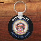 PORTE-CLÉS DRAPEAU D'ÉTAT DE MINNESOTA NORTH STAR (Recto)