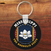 PORTE-CLÉS DRAPEAU D'ÉTAT DE MISSISSIPPI MAGNOLIA (Recto)