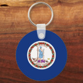 Porte-clés Drapeau d'État de Virginie États-Unis (Recto)