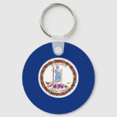 Porte-clés Drapeau d'État de Virginie États-Unis (Verso)