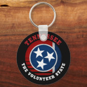 PORTE-CLÉS DRAPEAU D'ÉTAT DE VOLONTAIRE TENNESSEE (Recto)