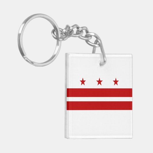 Porte-clés Drapeau d'État de Washington DC (Devant gauche)