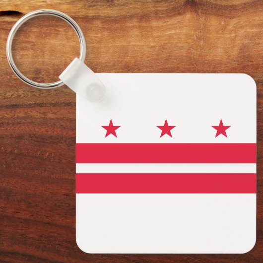 Porte-clés Drapeau d'État de Washington DC (Recto)