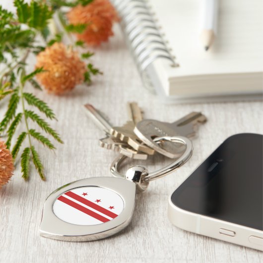 Porte-clés Drapeau d'État de Washington DC (Côté )