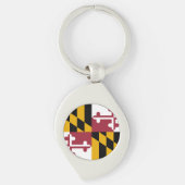 Porte-clés Drapeau d'état du Maryland USA (Devant)
