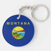 Porte-clés Drapeau d'État du Montana (Dos)