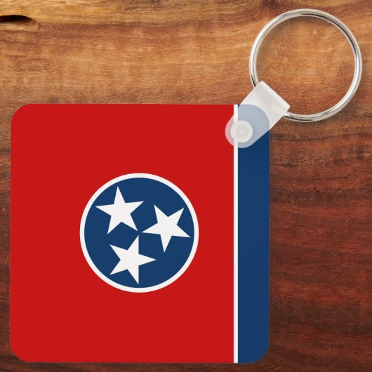 Porte-clés Drapeau d'état du Tennessee (Verso)