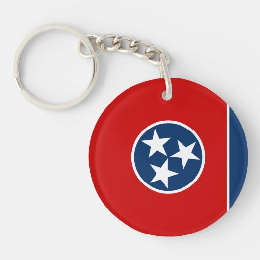 Porte-clés Drapeau d'état du Tennessee (Devant)