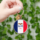 Porte-clés Drapeau d'État Iowa (Main)