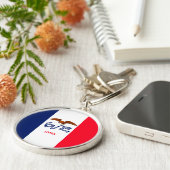 Porte-clés Drapeau d'État Iowa (Côté)