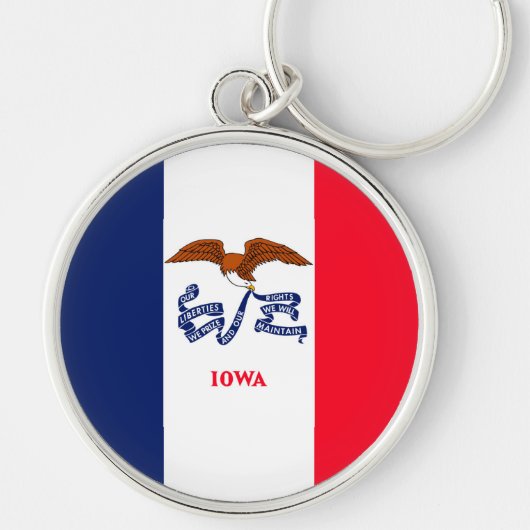 Porte-clés Drapeau d'État Iowa (Devant)