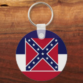 PORTE-CLÉS DRAPEAU D'ÉTAT MISSISSIPPI (Recto)