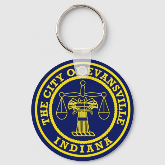 Porte-clés Drapeau d'Evansville, Indiana (Recto)